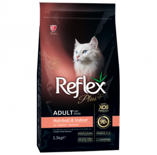 Reflex Plus Adult Hairball & Indoor Somonlu 1.5 kg Kedi Maması kullananlar yorumlar